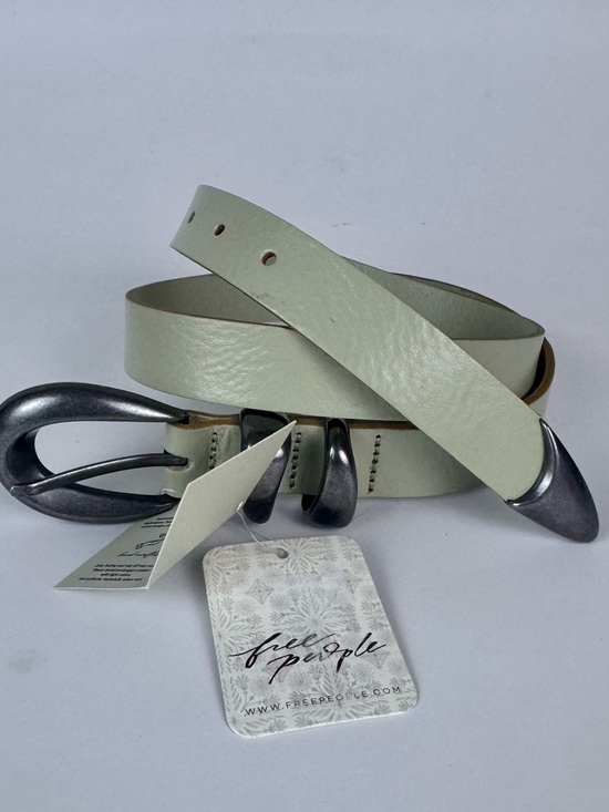 Free People Accessories - Free People Belt Dried Sage Green Leather Metal Buckle S/M